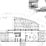 Floor plan, section and entrance perspective of Biscombe Residence